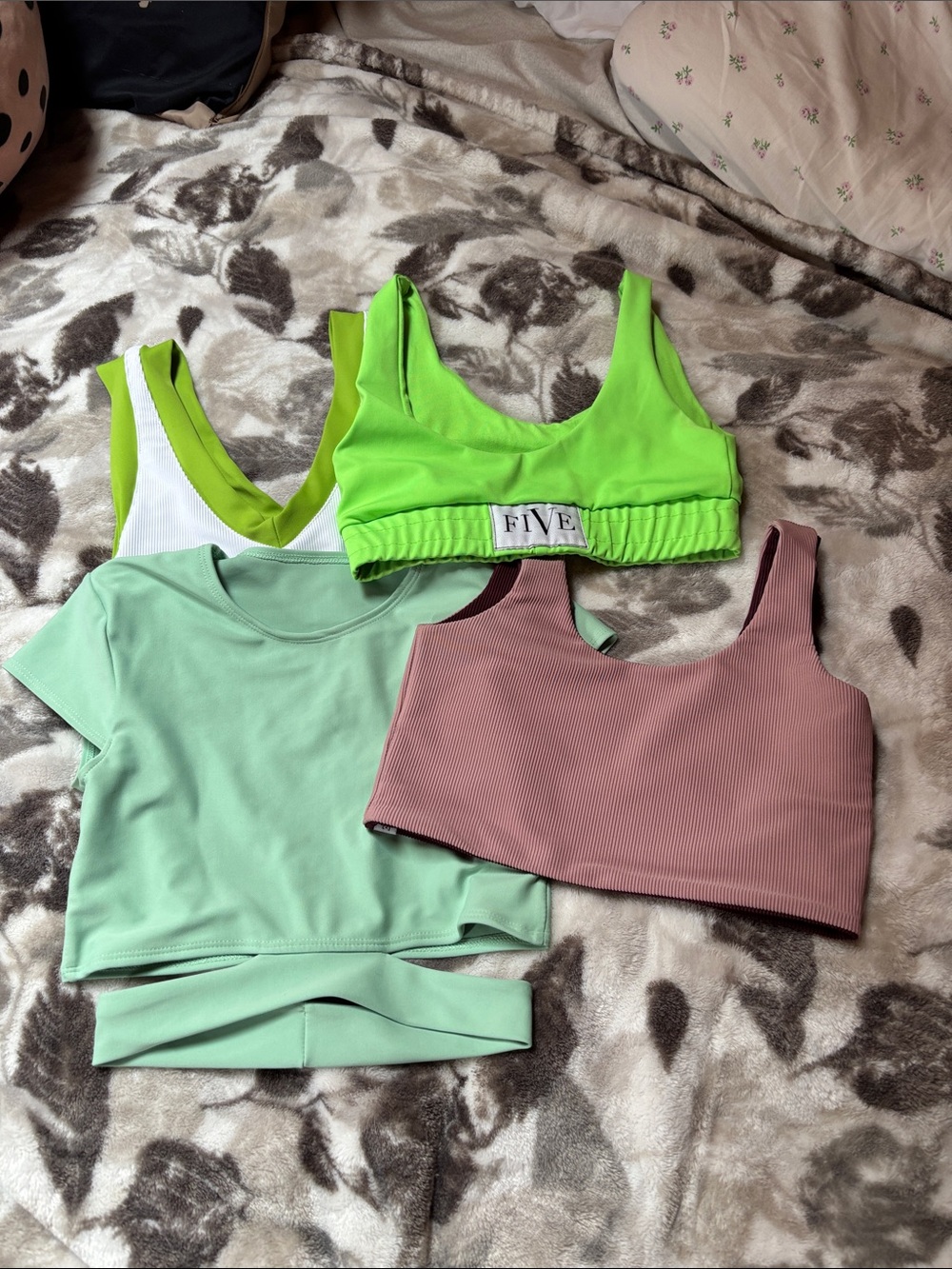 Lot of 4 FIVE Dancewear Tops